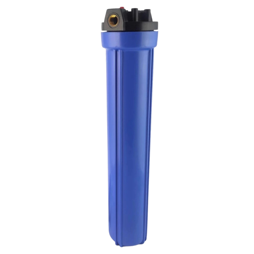 Корпус фильтра Raifil B890-BK38PR-BN, 20" Big Blue, синий, 3/8" BSP, с клапаном сброса давления